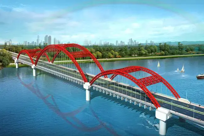 Kongli Bridge in Huainan, C...